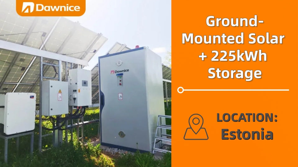 Ground-Mounted Solar + 225kWh Storage — Enhancing Grid Resilience in Estonia
