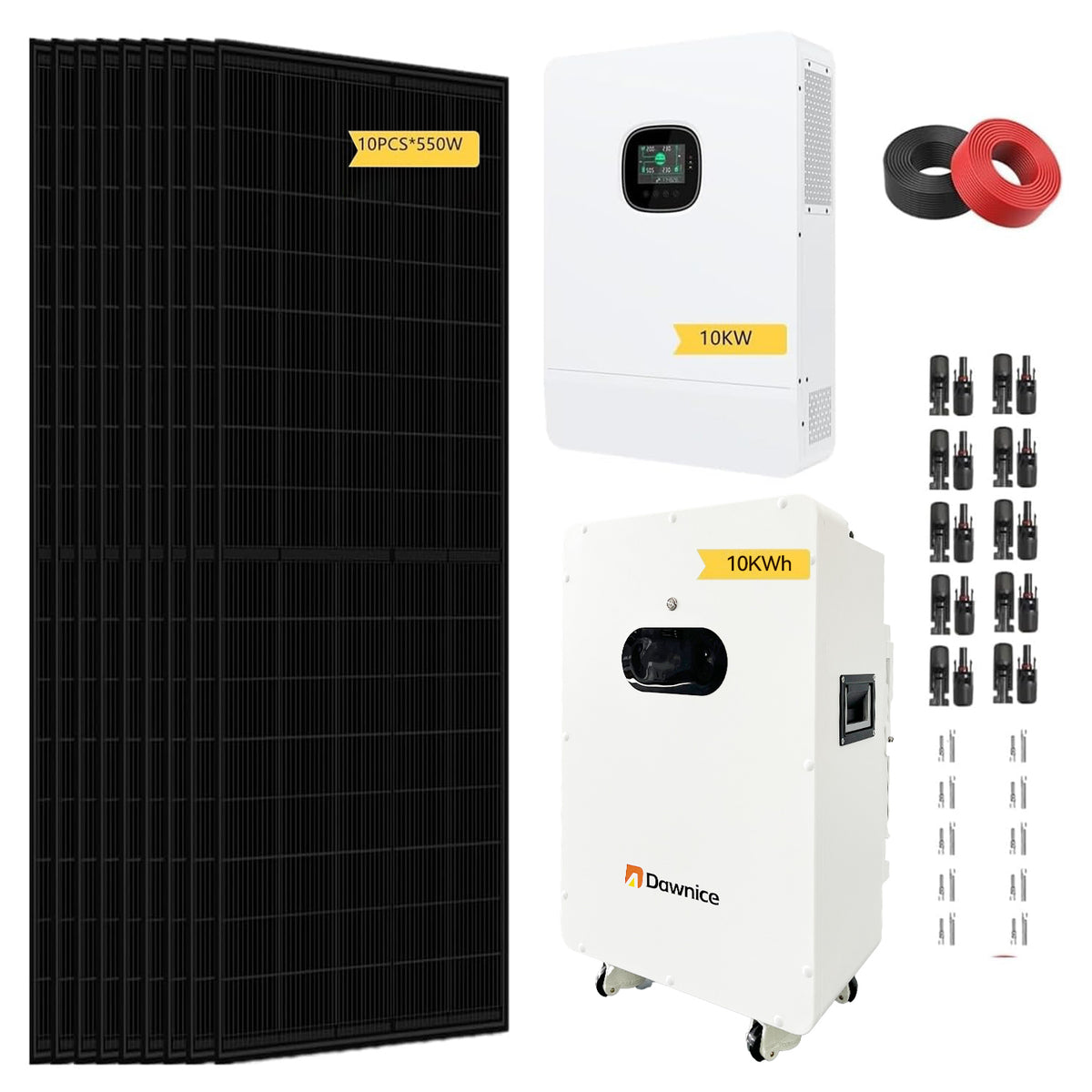 DDP to US inland - 10KW Off Grid Solar System Complete Kit 48V 10KWH K