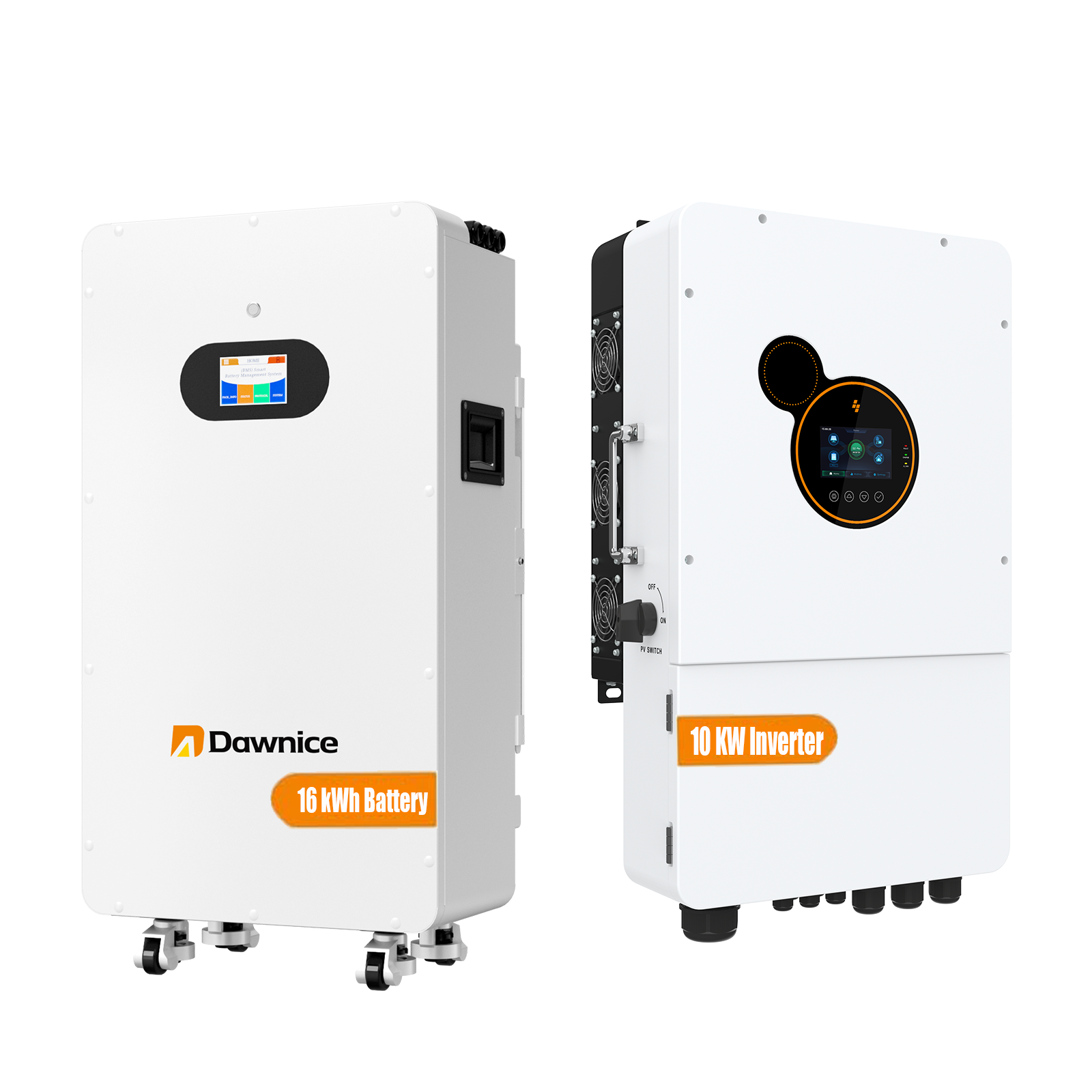 51.2V 314Ah 16kWh LifePO4 Lithium Solar Batteries Built in 150A BMS 12KW Hybrid Inverter Built in 2 MPPT Charge Controll Home Energy Storage Power Supply DC to AC Bluetooth Wireless