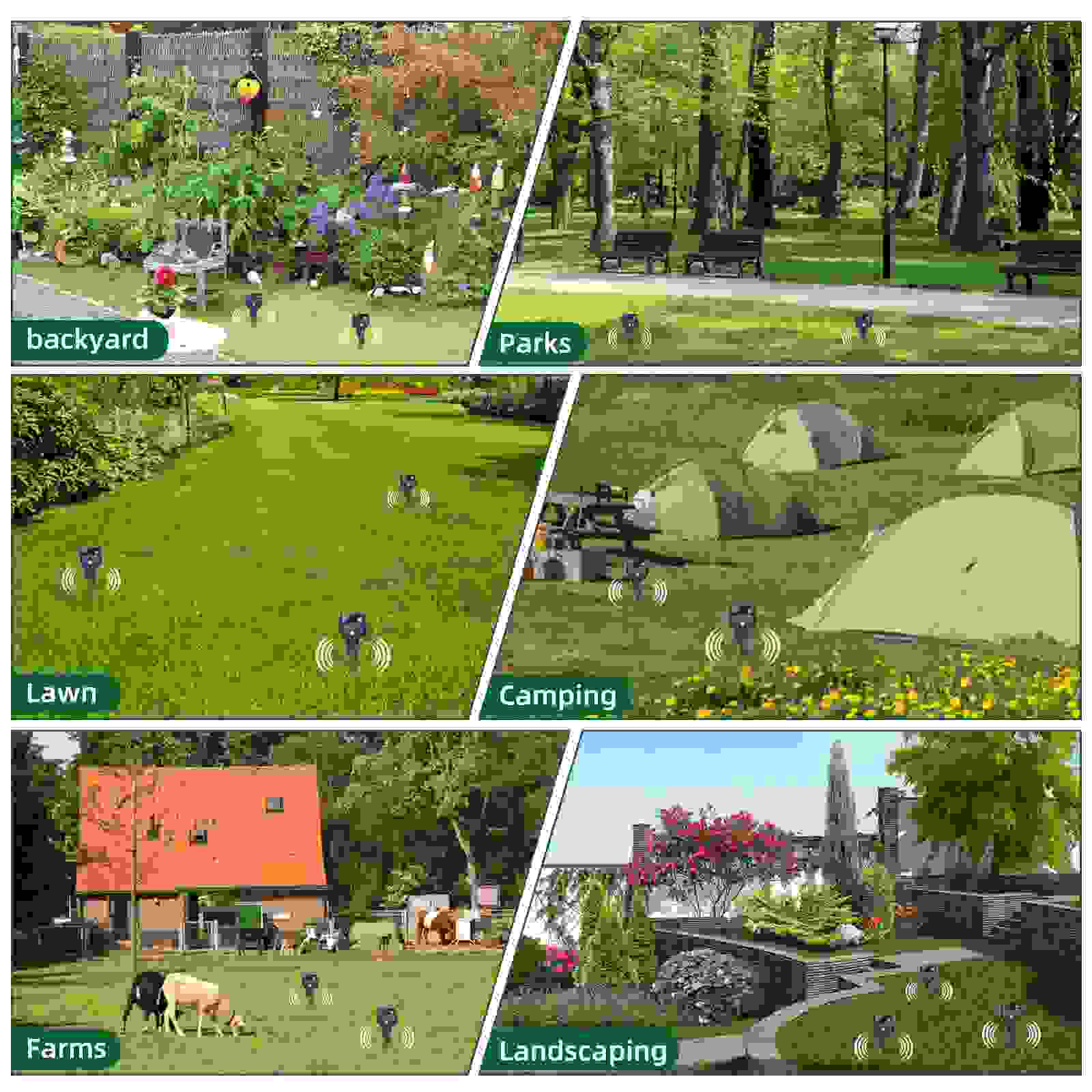 Mole Repellent Solar Powered, 8 Pack Snake & Skunk Repellent for Yard