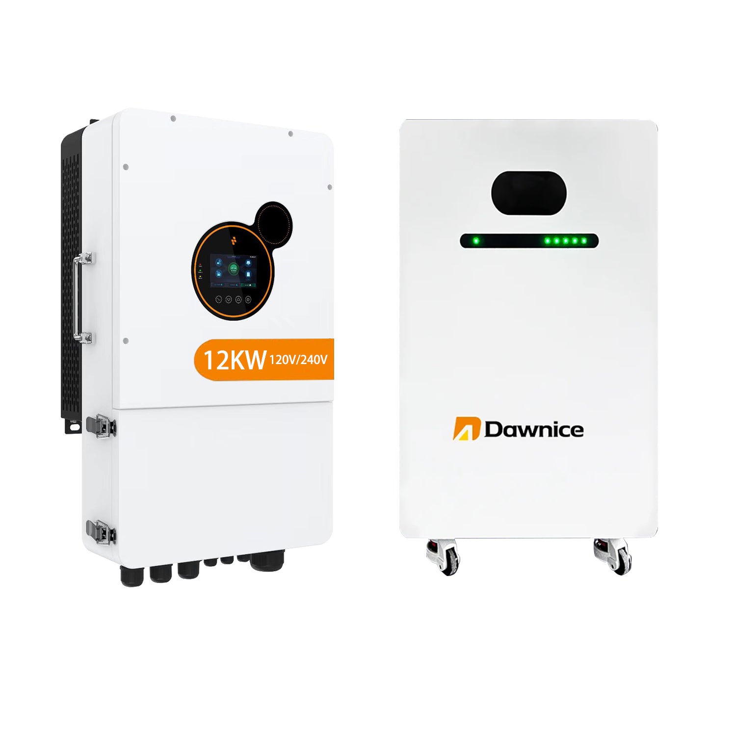 51.2V 410Ah 21kWh LifePO4 Lithium Solar Batteries Built in 200A BMS 12KW Hybrid Inverter Built in 2 MPPT Charge Controll Home Energy Storage Power Supply DC to AC Bluetooth Wireless