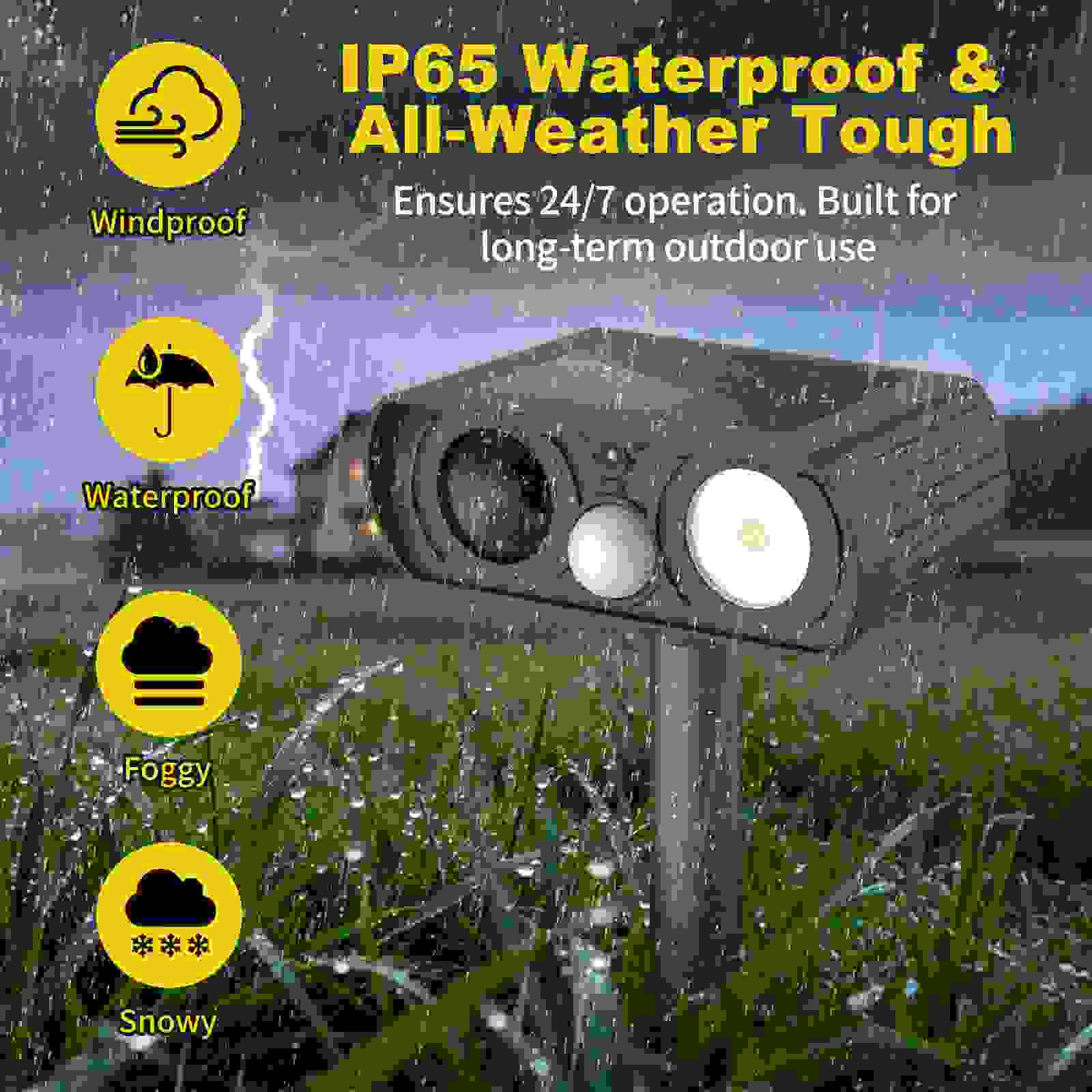 Solar Ultrasonic Animal Repellent Outdoor 1 Pack