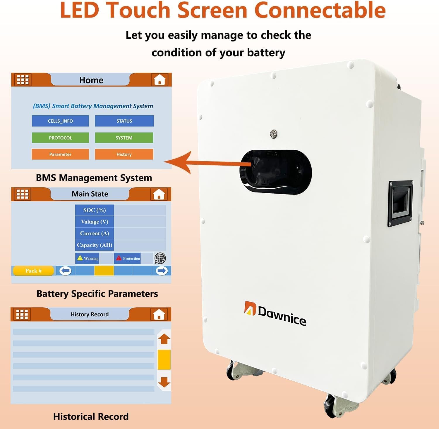 Batería de respaldo para el hogar, de 16 kWh, 51,2 V, 314 Ah, con almacenamiento solar de litio LiFePO4 + inversor de 10 kW para uso fuera de la red, para uso doméstico, emergencias, camping y autocaravanas.
