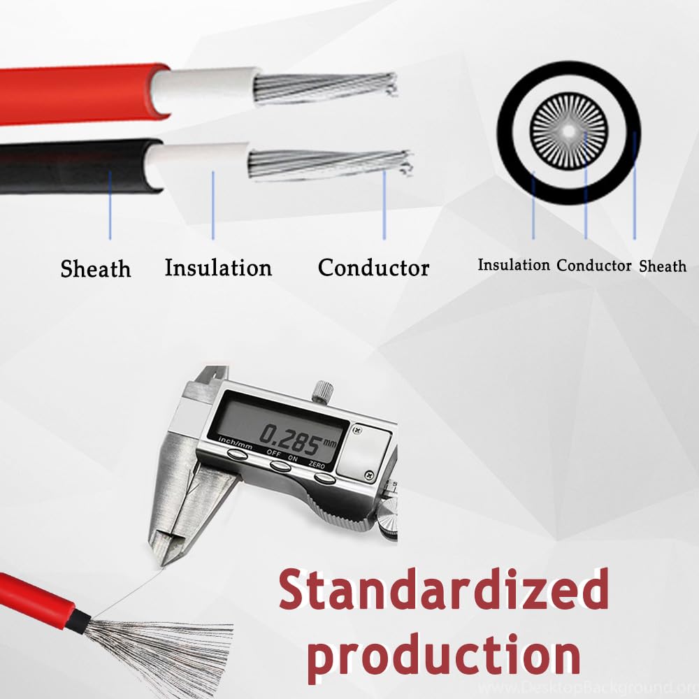 328Ft Solar Panel Cable 11AWG(4 mm2) Solar Panel Extension Cable Tinned Copper Wire for Outdoor Solar Systems(100m Red+100m Black)