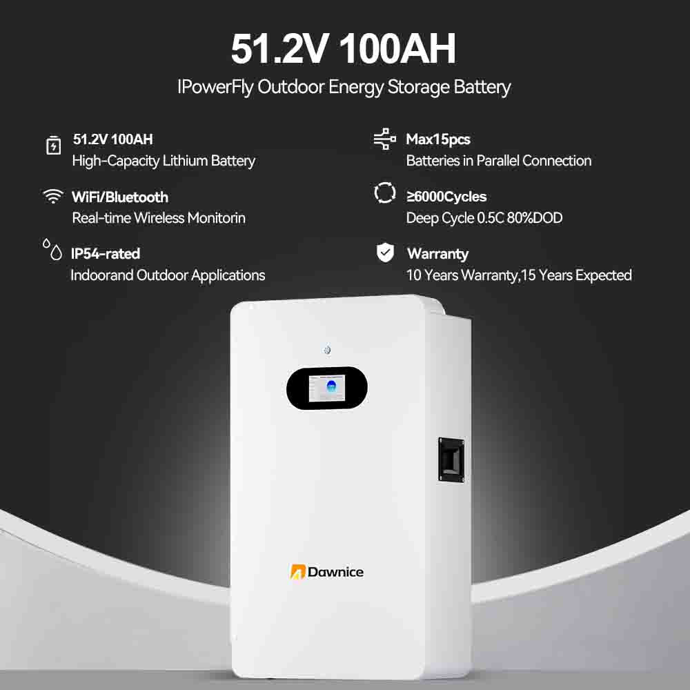 51.2V 100AH 5KWh Lithium Battery
