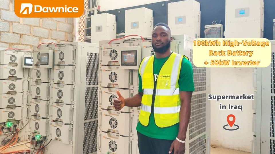 100kWh High-Voltage Rack Battery + 50kW Inverter — Powering a Supermarket in Iraq