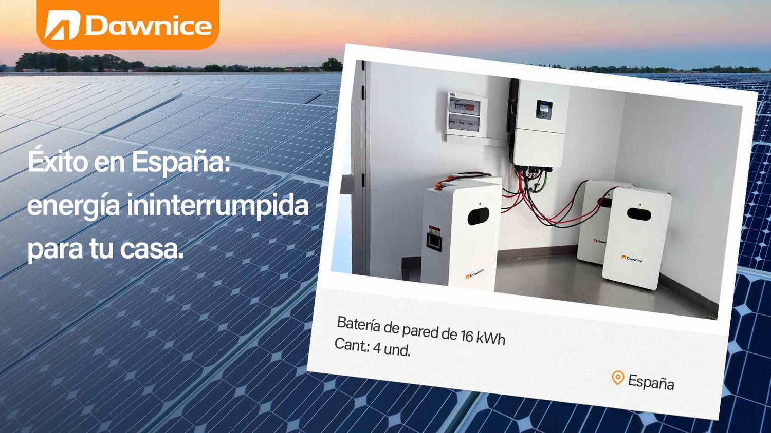 Installation Case:64kWh Dawnice Battery System Powers a Spanish Home
