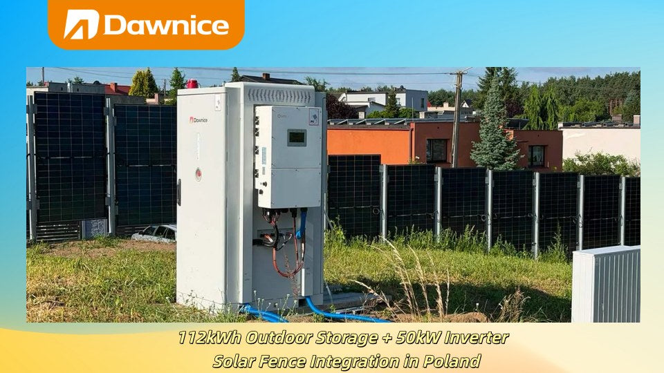 112kWh Outdoor Storage + 50kW Inverter — Solar Fence Integration in Poland