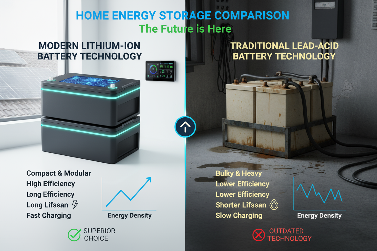 Why Are Lithium Batteries a Better Choice for Home Energy Storage?