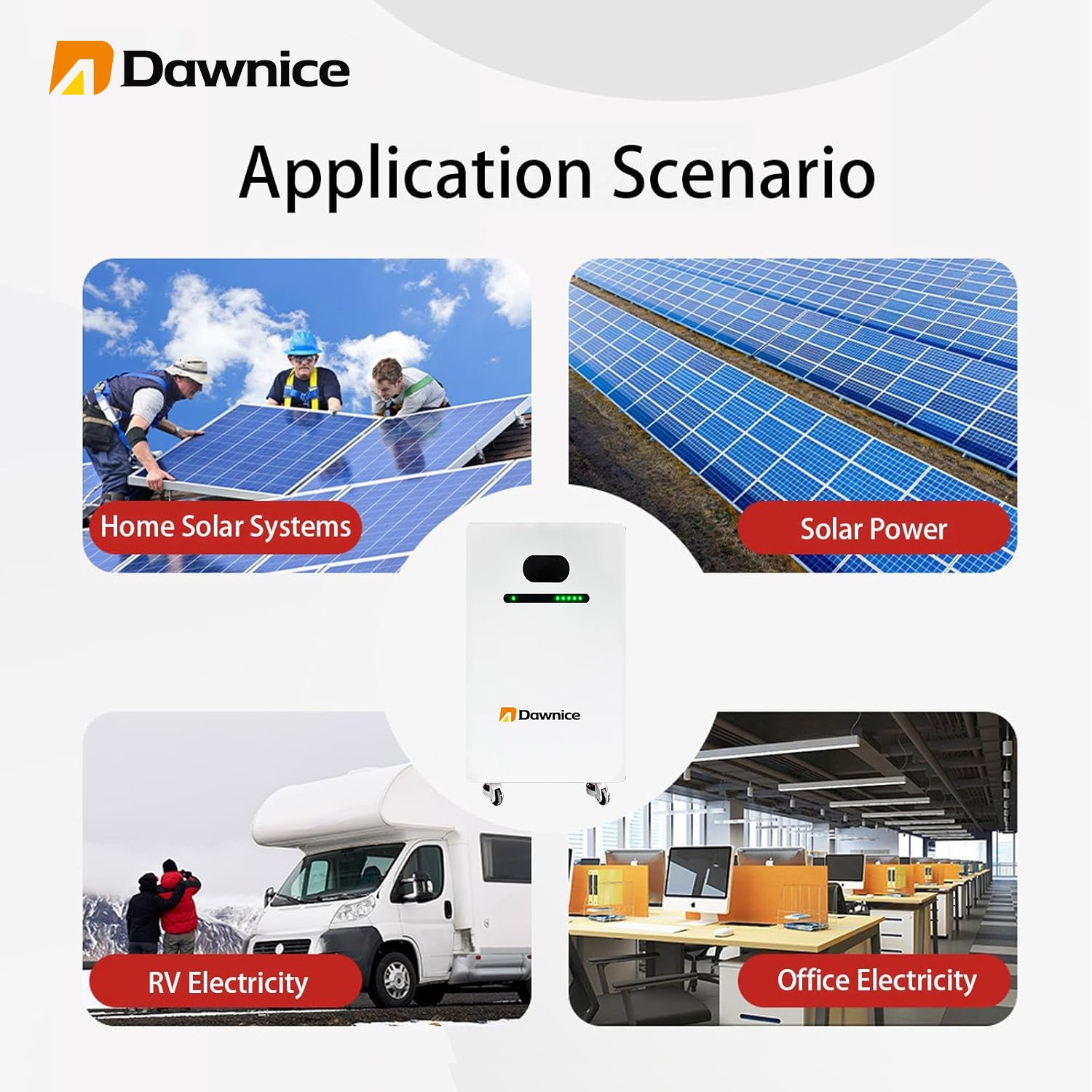 51.2V 410Ah 21kWh LifePO4 Lithium Solar Batteries Built in 200A BMS 12KW Hybrid Inverter Built in 2 MPPT Charge Controll Home Energy Storage Power Supply DC to AC Bluetooth Wireless