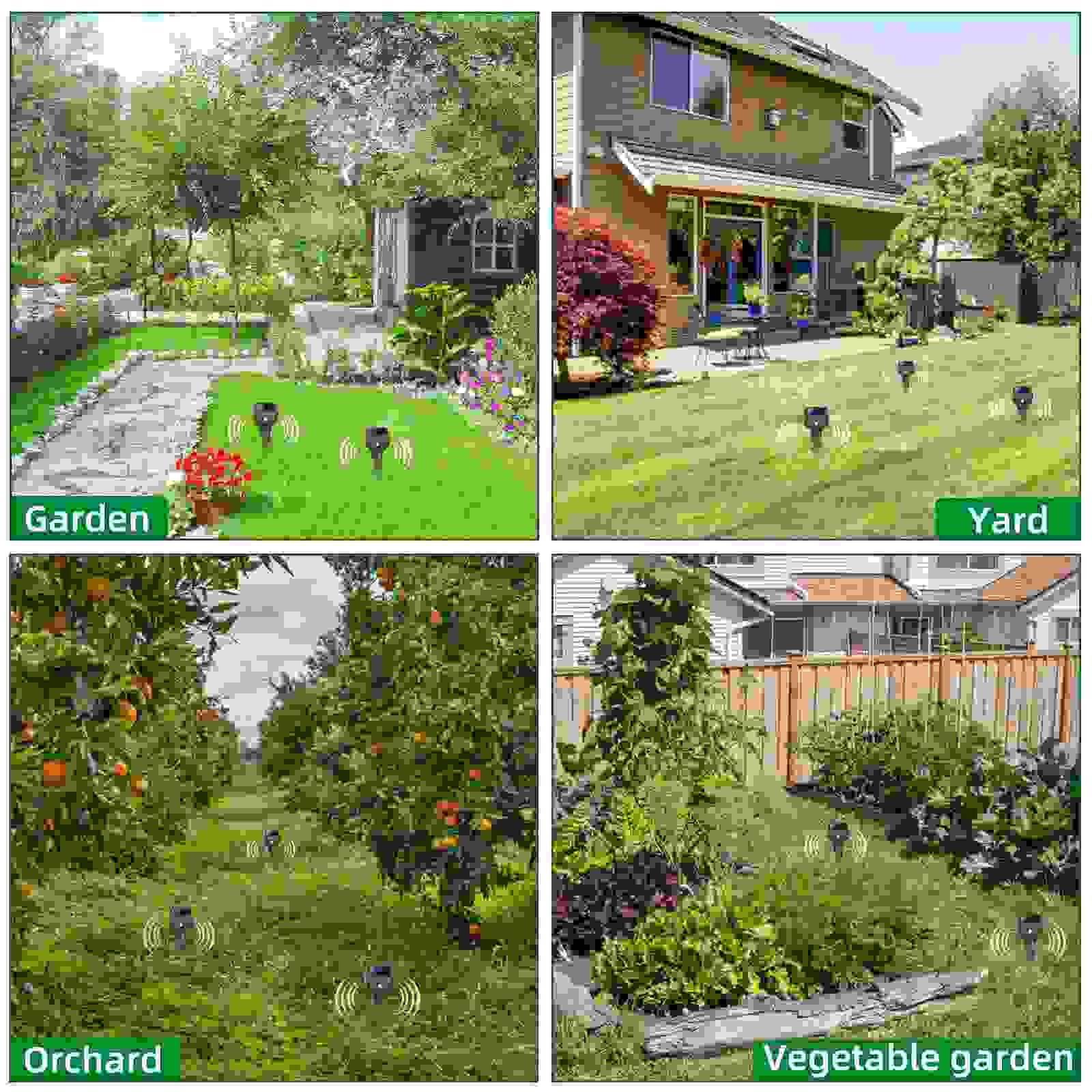 Mole Repellent Solar Powered, 8 Pack Snake & Skunk Repellent for Yard