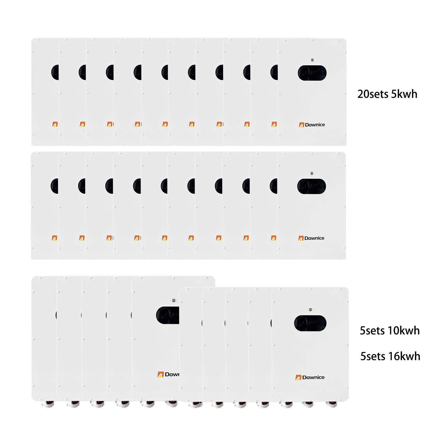 Balance of 20sets 5kwh battery+5sets 10kwh battery+5sets 16kwh battery for Cuba distributor - K&L Universal Group