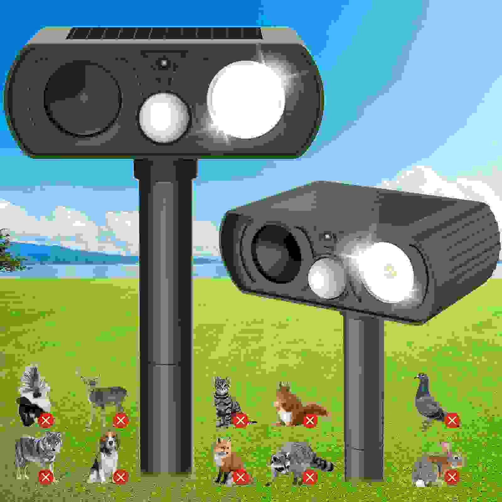 Solar Ultrasonic Animal Repellent Outdoor 1 Pack