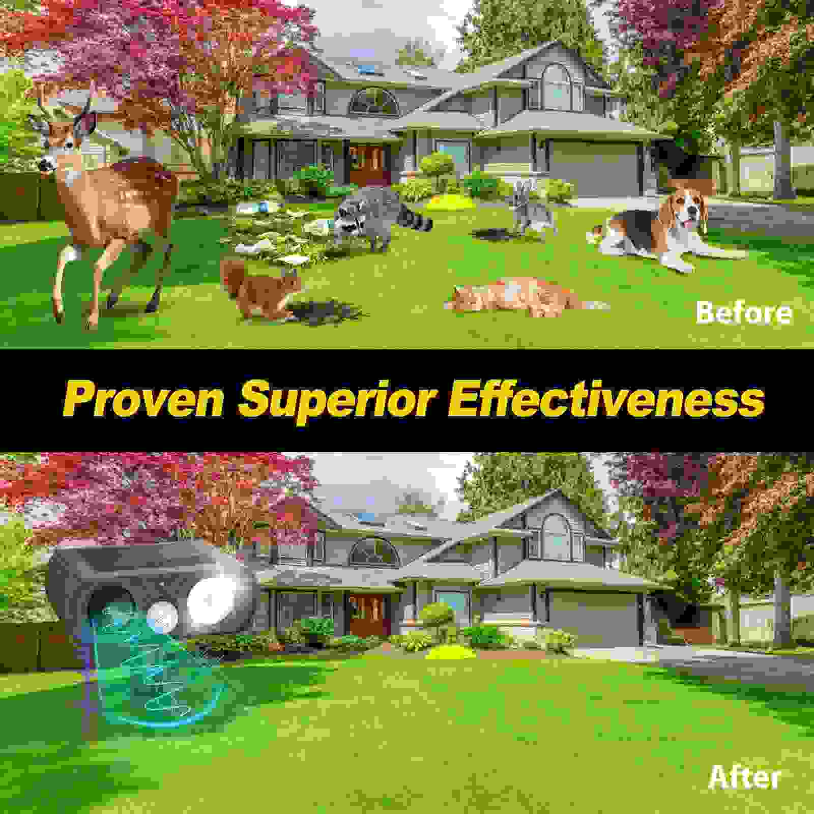 Solar Ultrasonic Animal Repellent Outdoor 1 Pack