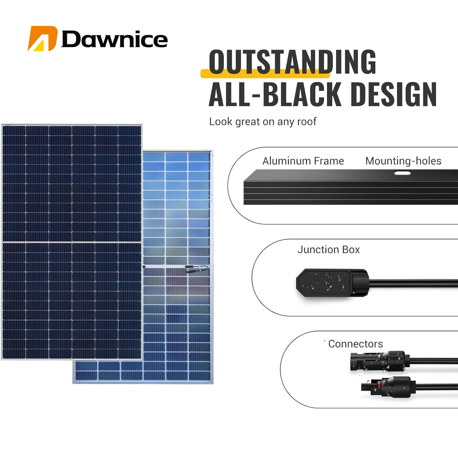 DDP to US inland - 10PCS 550W Solar Panels Monocrystalline,Grade A Solar Cell,Waterproof IP68,High Efficiency Solar Panel for Charging Station,Household,Marine,On/Off Grid Solar system (Total 5500W)