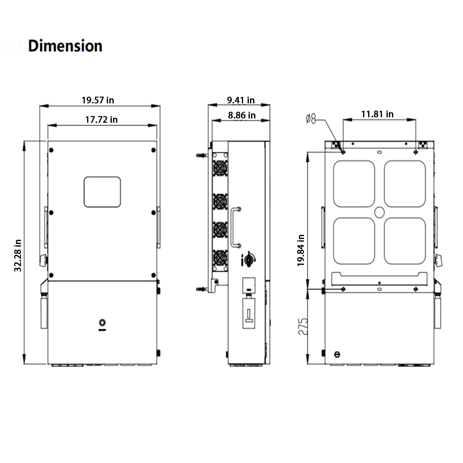 Inversor solar híbrido de 6 kW, de 48 V CC a 120 V/240 V CA, con controlador de carga MPPT 4 integrado para baterías de plomo-ácido LiFePO4 de 48 V, compatible con conexión en paralelo y homologado por UL. 