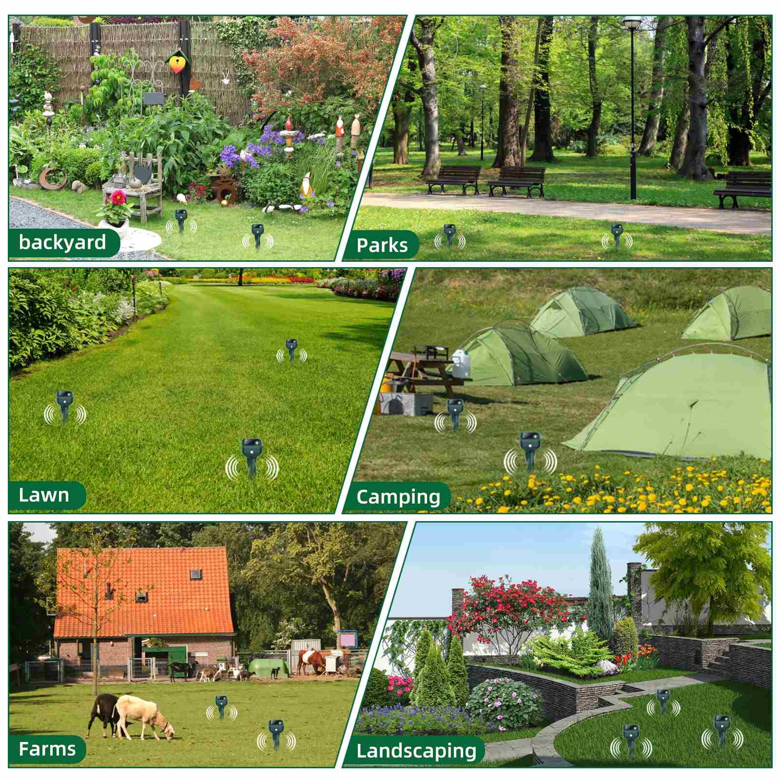 Mole Repellent Solar Powered, 8 Pack Snake & Skunk Repellent for Yard