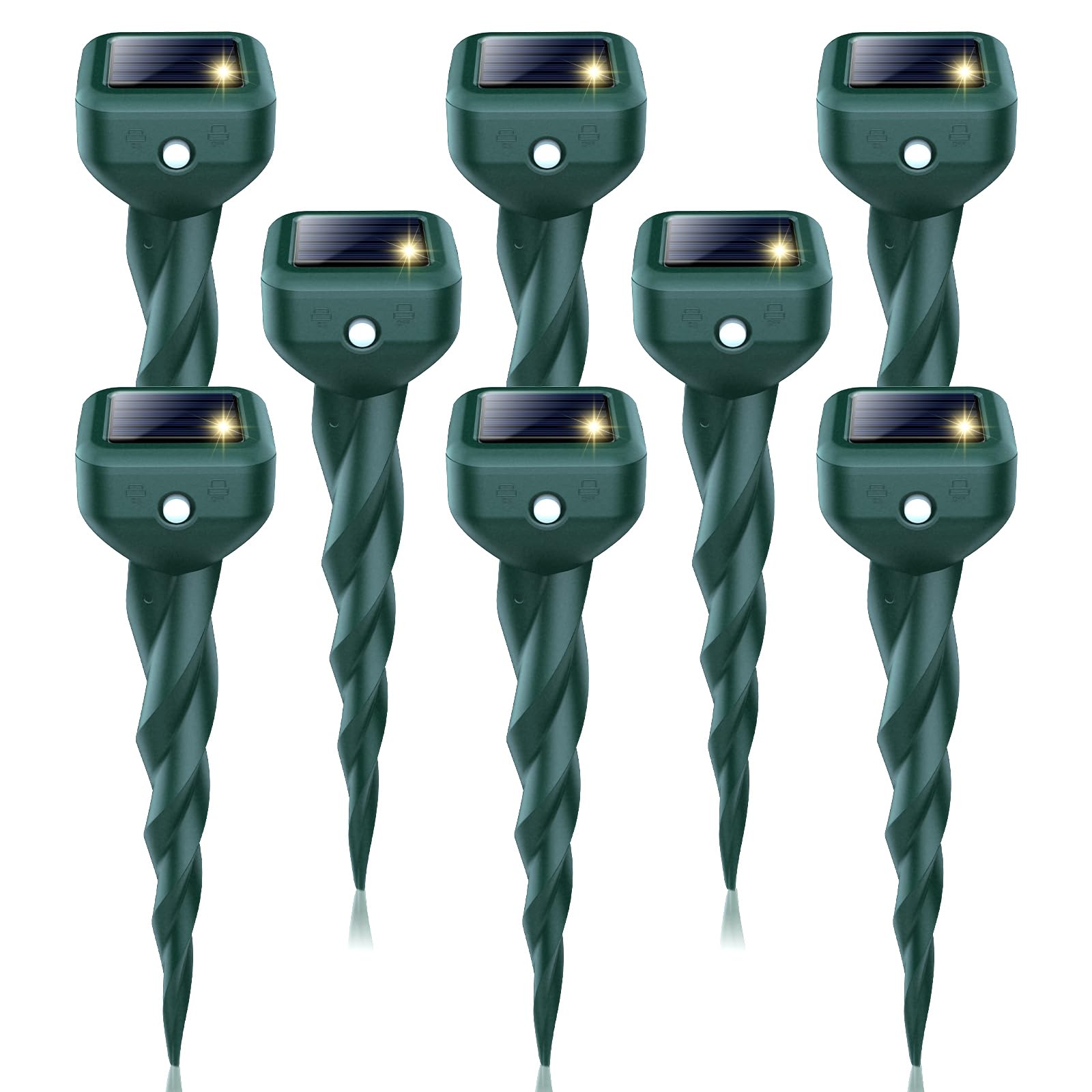 Mole Repellent Solar Powered, 8 Pack Snake & Skunk Repellent for Yard