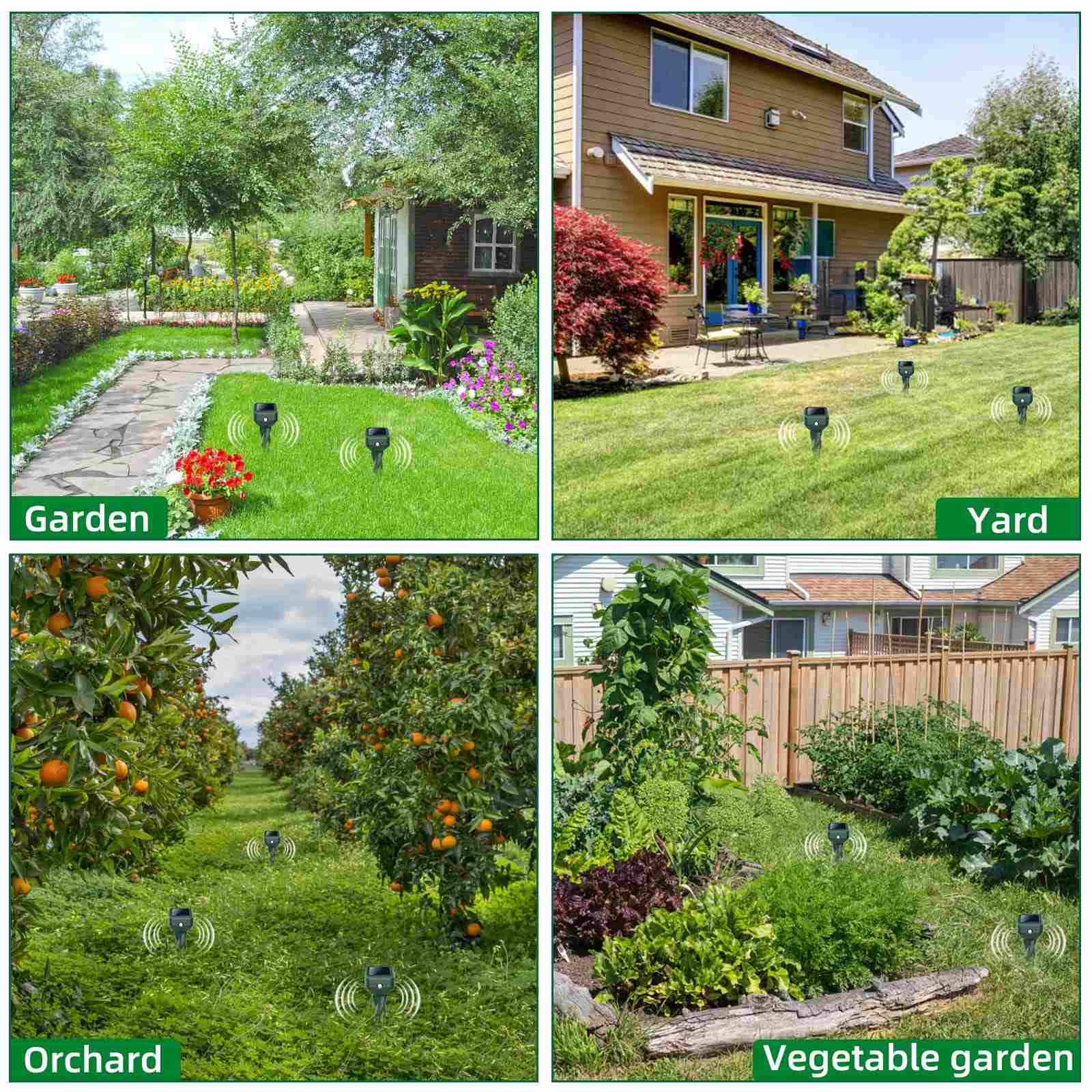 Mole Repellent Solar Powered, 8 Pack Snake & Skunk Repellent for Yard