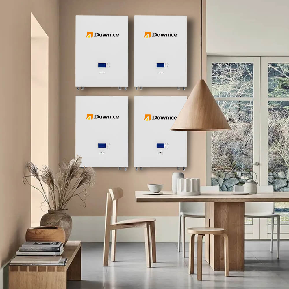 48V 200Ah LifePo4 Battery UL1973 10kwh Power Wall Grade A Battery Cells 15S Built in 100A BMS Solar Storage Battery Wall Mounted for Solar System, RV